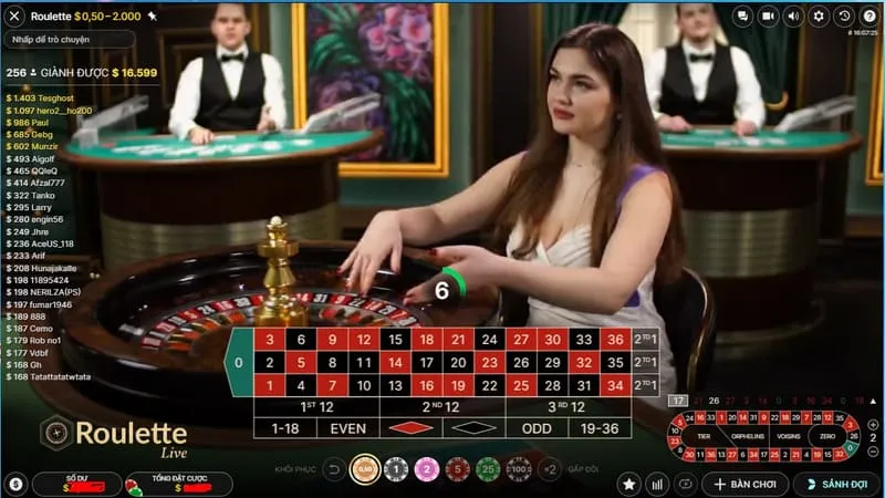 Luật chơi roulette chi tiết tại gamebai68